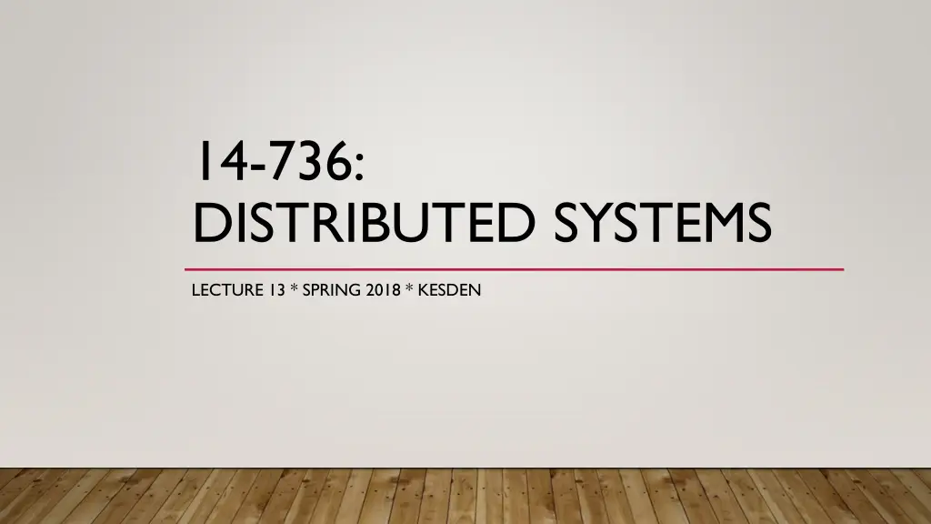 14 736 distributed systems n.w
