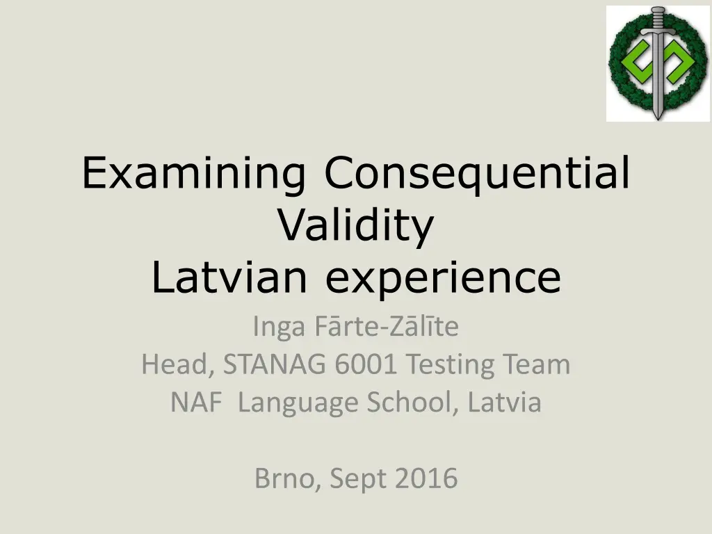 examining consequential validity latvian n.w