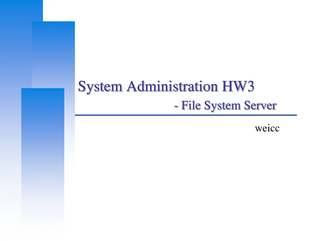 system administration hw3 n.w