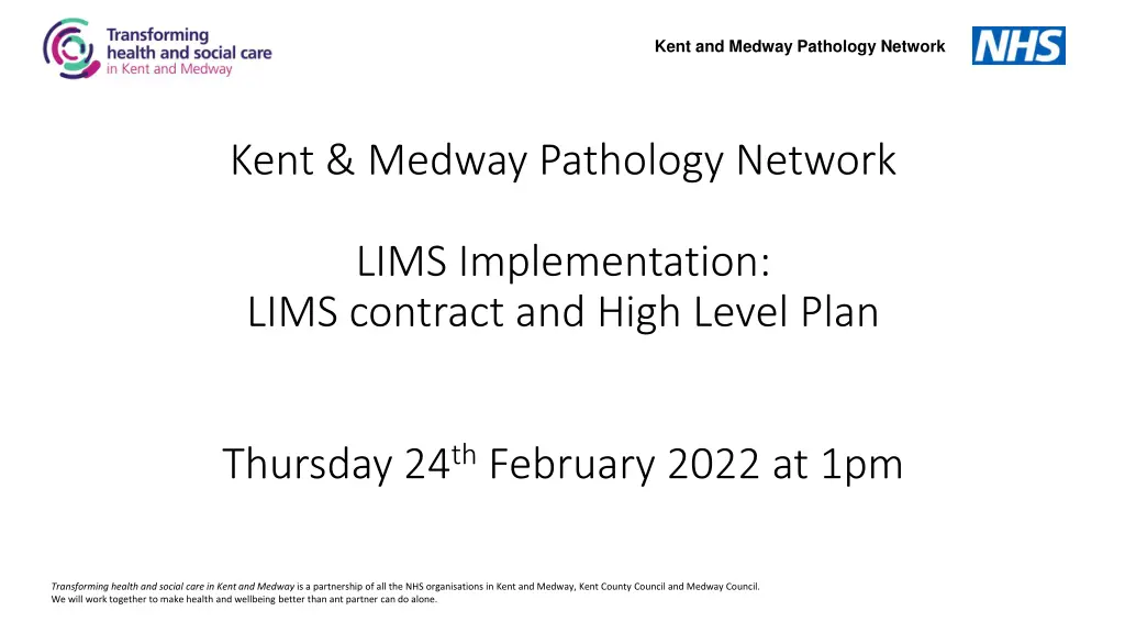 kent and medway pathology network n.w