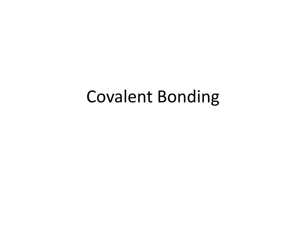 covalent bonding n.w