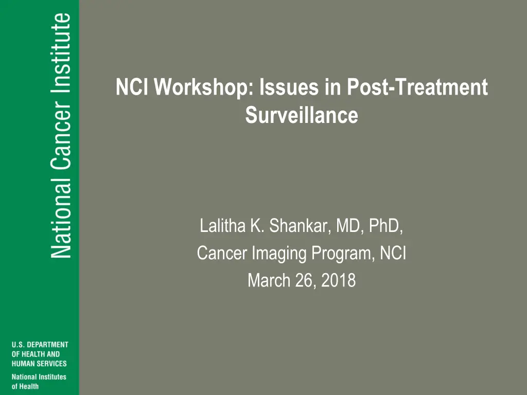 nci workshop issues in post treatment surveillance n.w