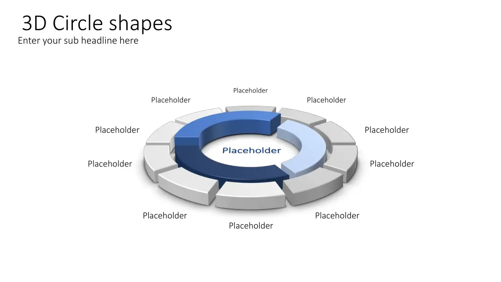 3d circle shapes enter your sub headline here n.w