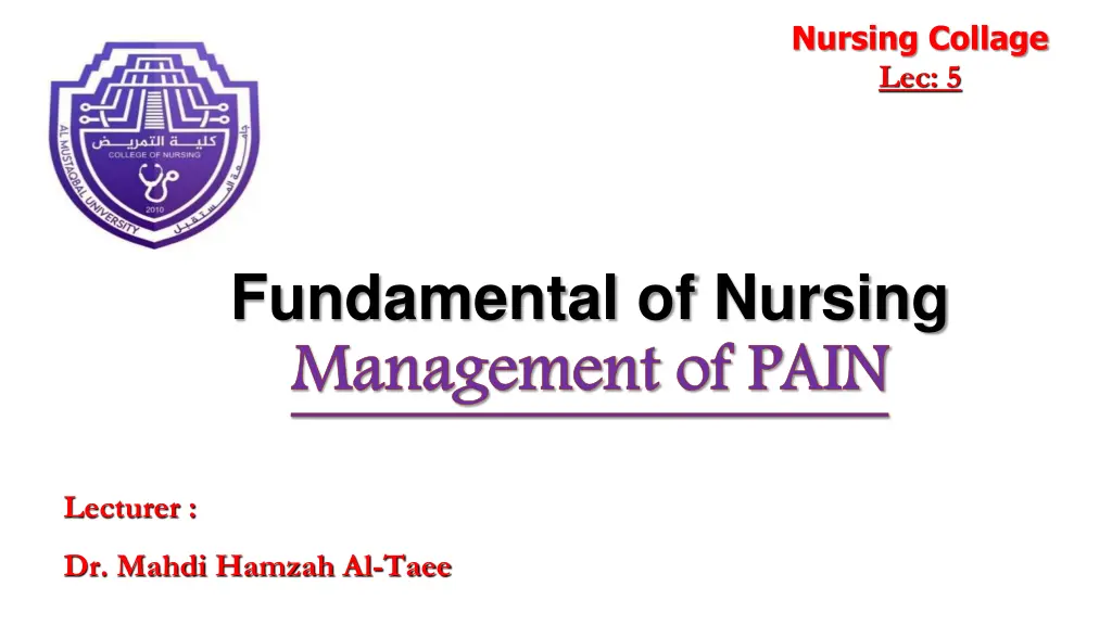 nursing collage lec 5 n.w