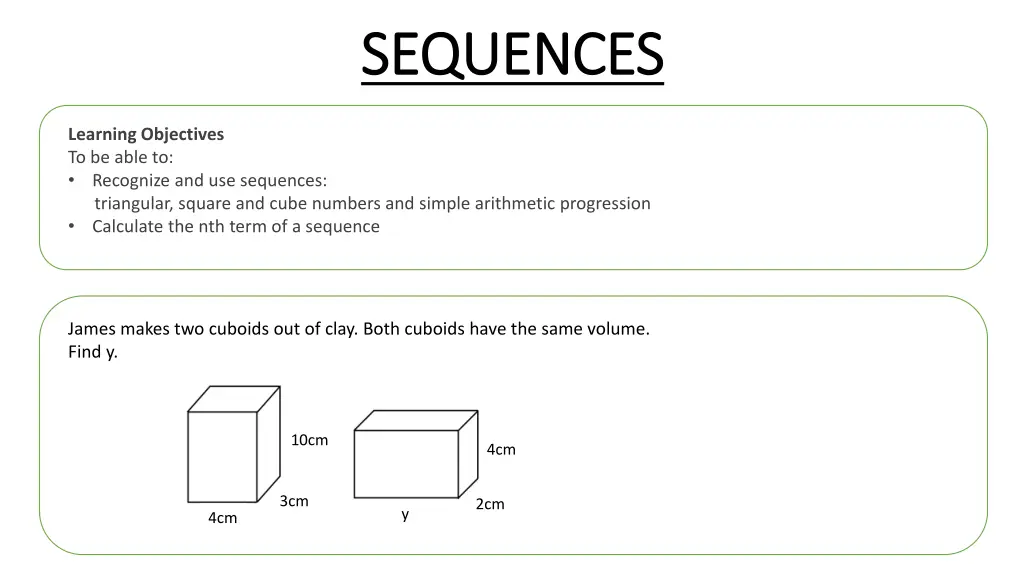 sequences sequences n.w