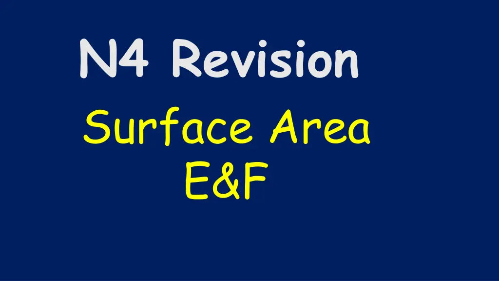 n4 revision surface area e f n.w