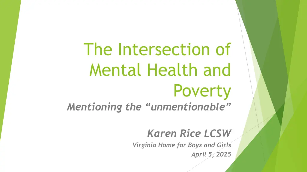 the intersection of mental health and n.w