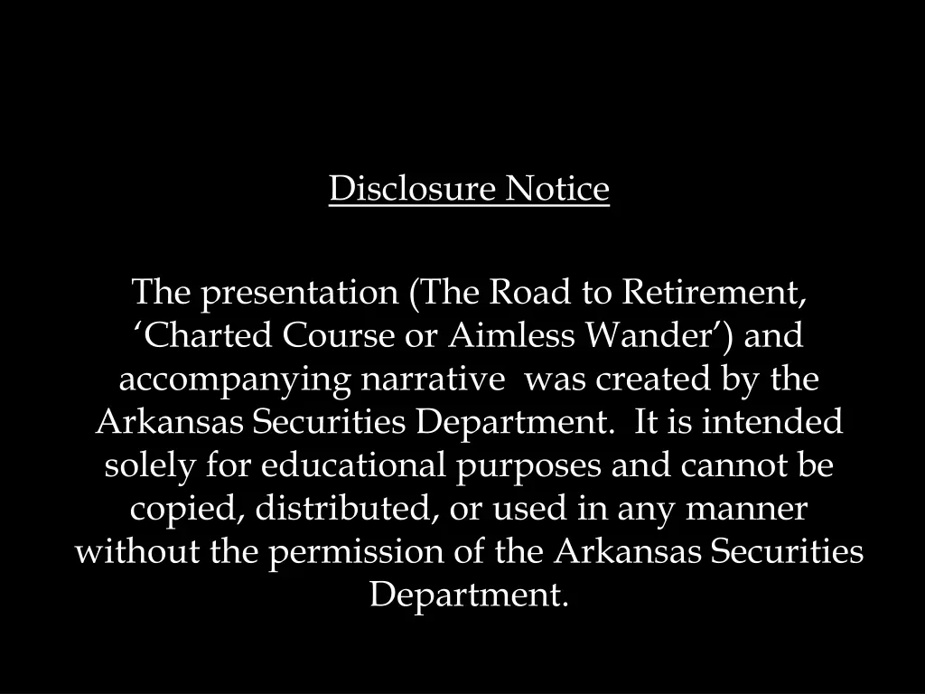 disclosure notice n.w