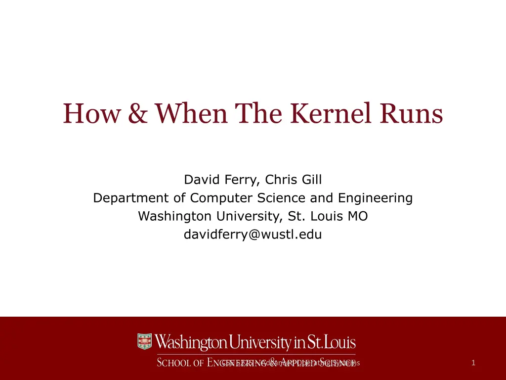 how when the kernel runs n.w