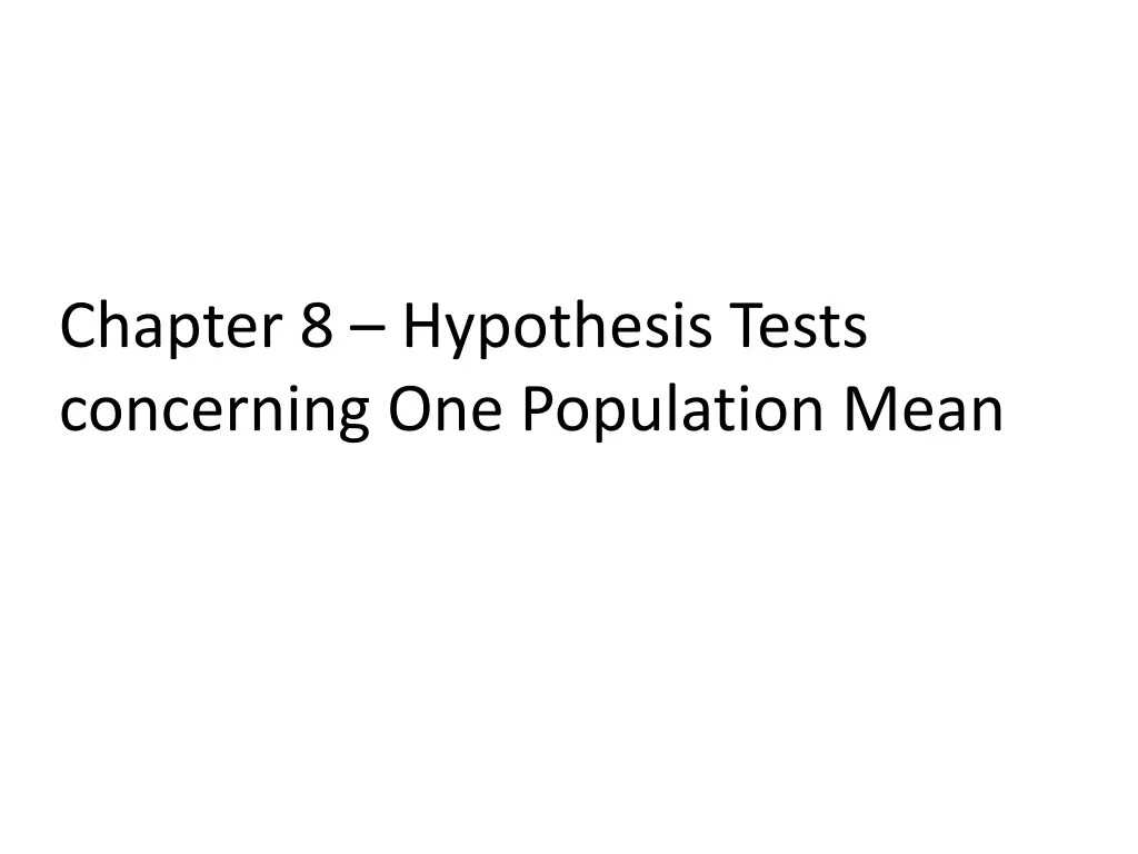 chapter 8 hypothesis tests concerning n.w
