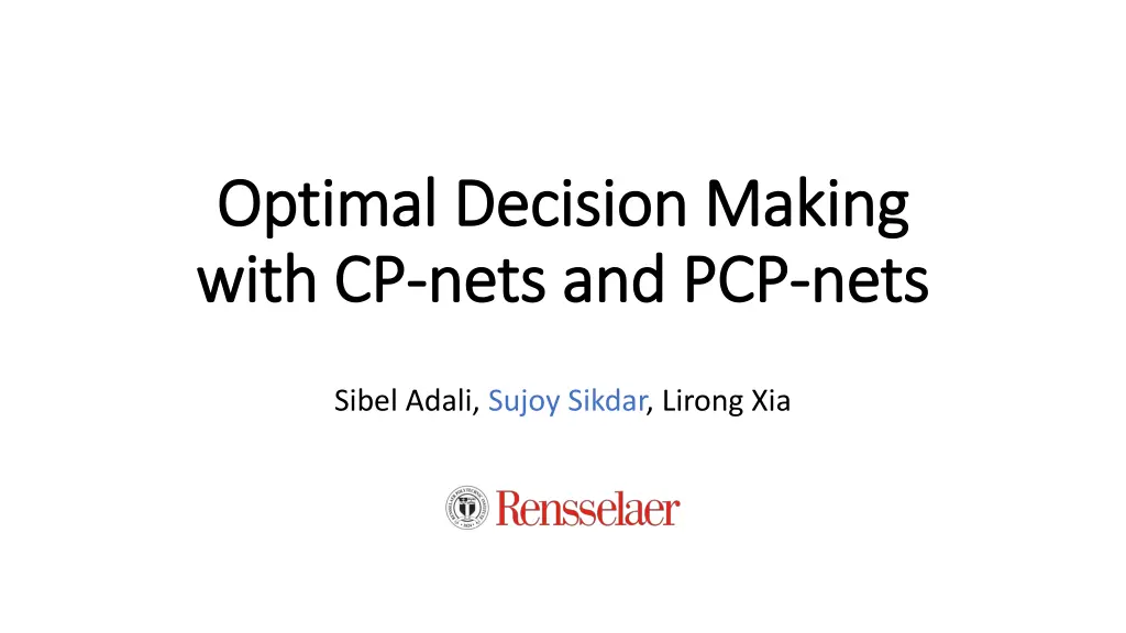 optimal decision making optimal decision making n.w