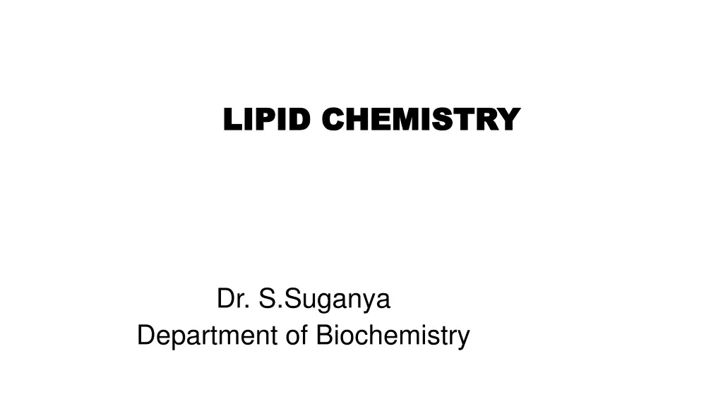 lipid chemistry lipid chemistry n.w