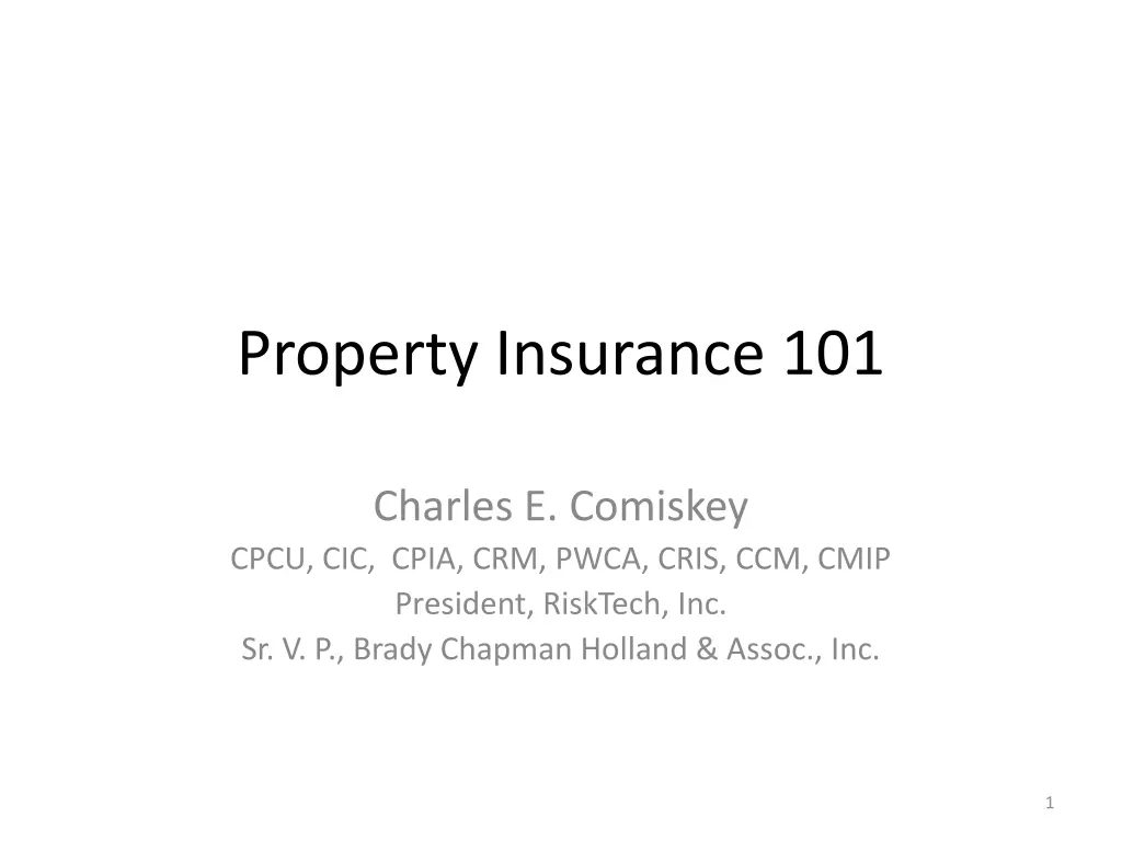 property insurance 101 n.w