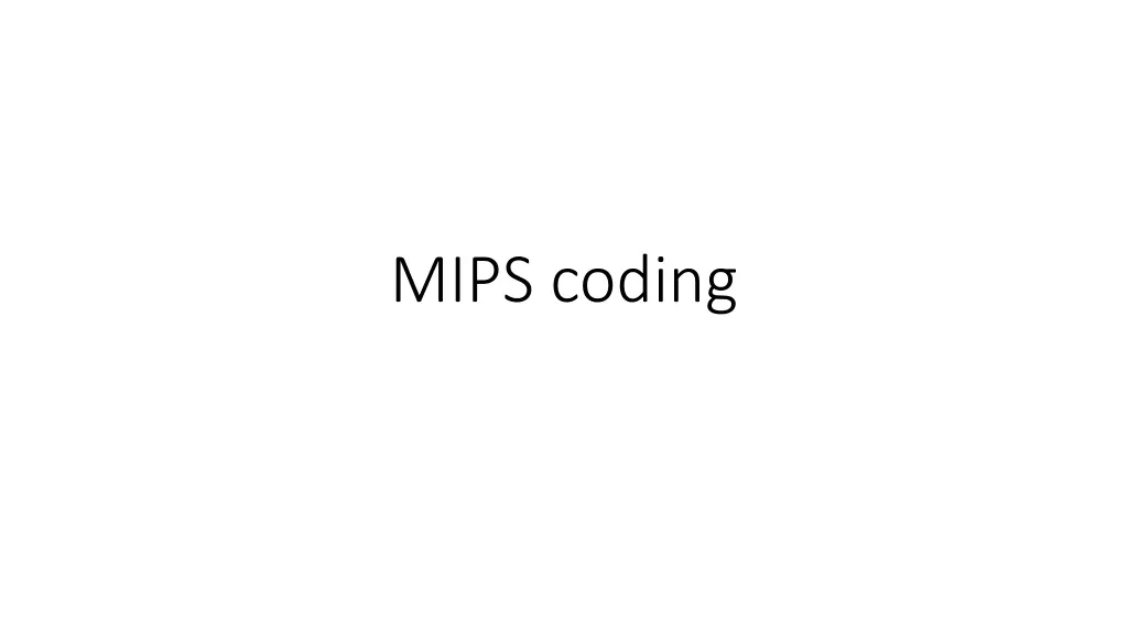 mips coding n.w