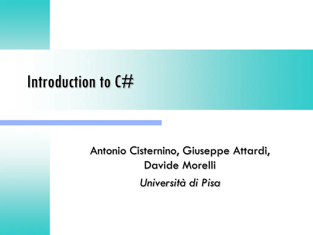 introduction to c n.w