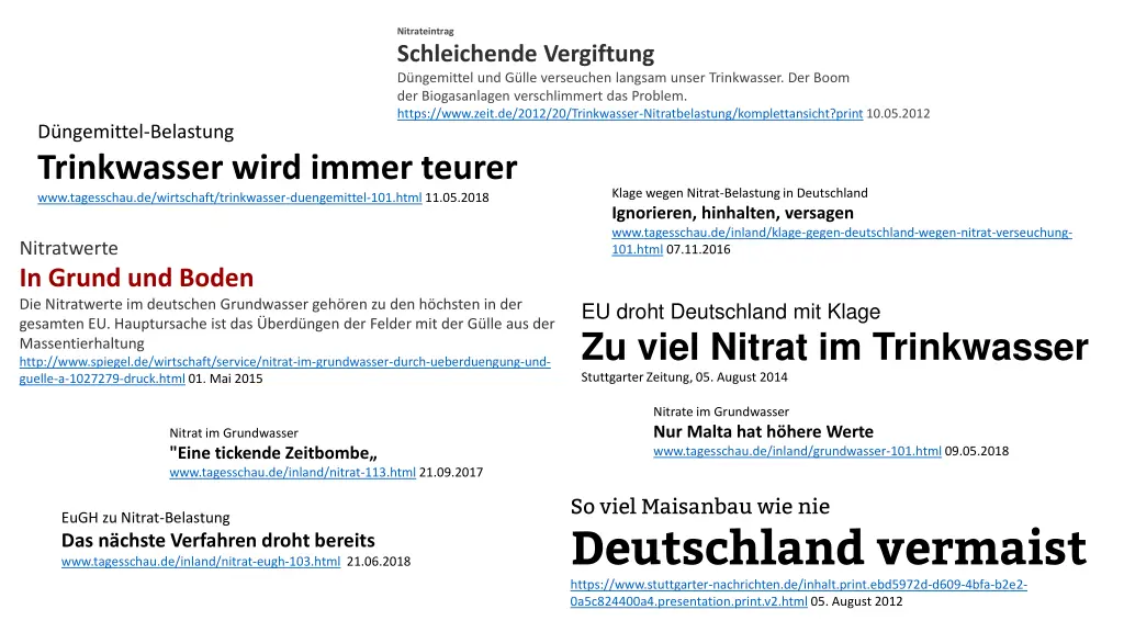nitrateintrag schleichende vergiftung d ngemittel n.w