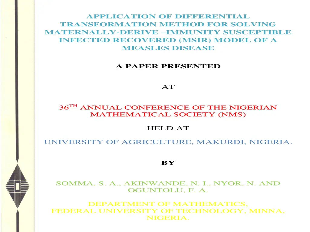 application of differential transformation method n.w