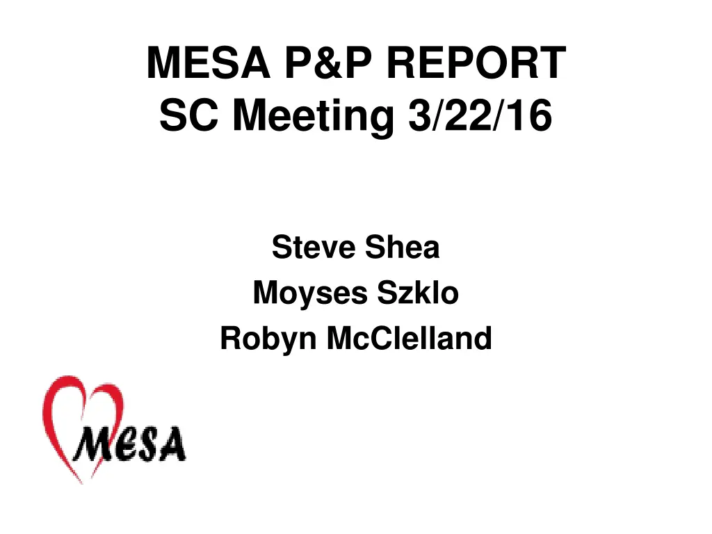 mesa p p report sc meeting 3 22 16 n.w