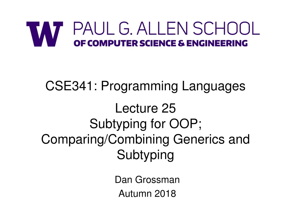 cse341 programming languages n.w