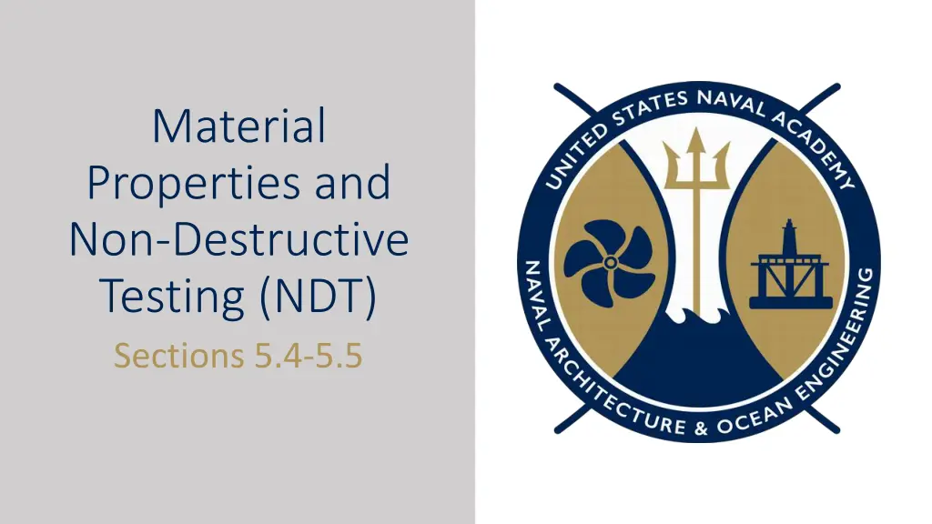 material properties and non destructive testing n.w