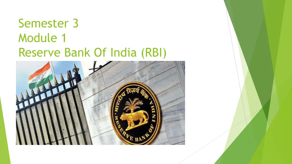semester 3 module 1 reserve bank of india rbi n.w