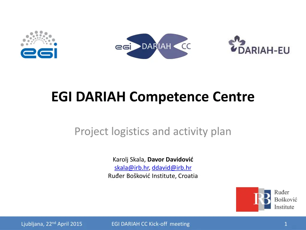 egi dariah competence centre n.w