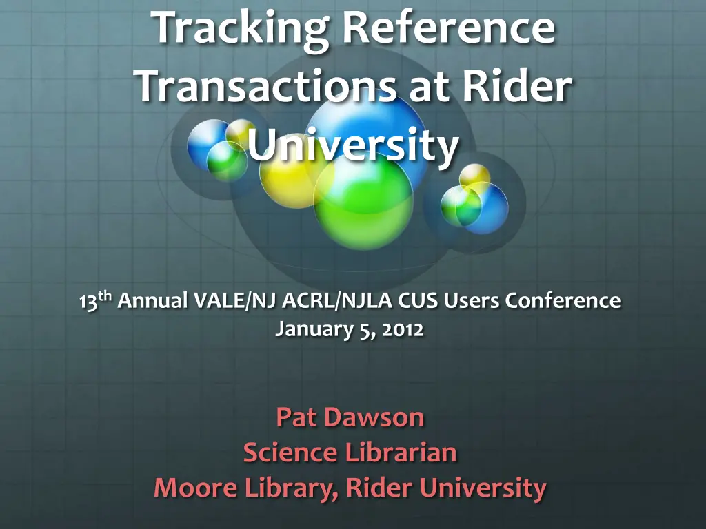 tracking reference transactions at rider n.w