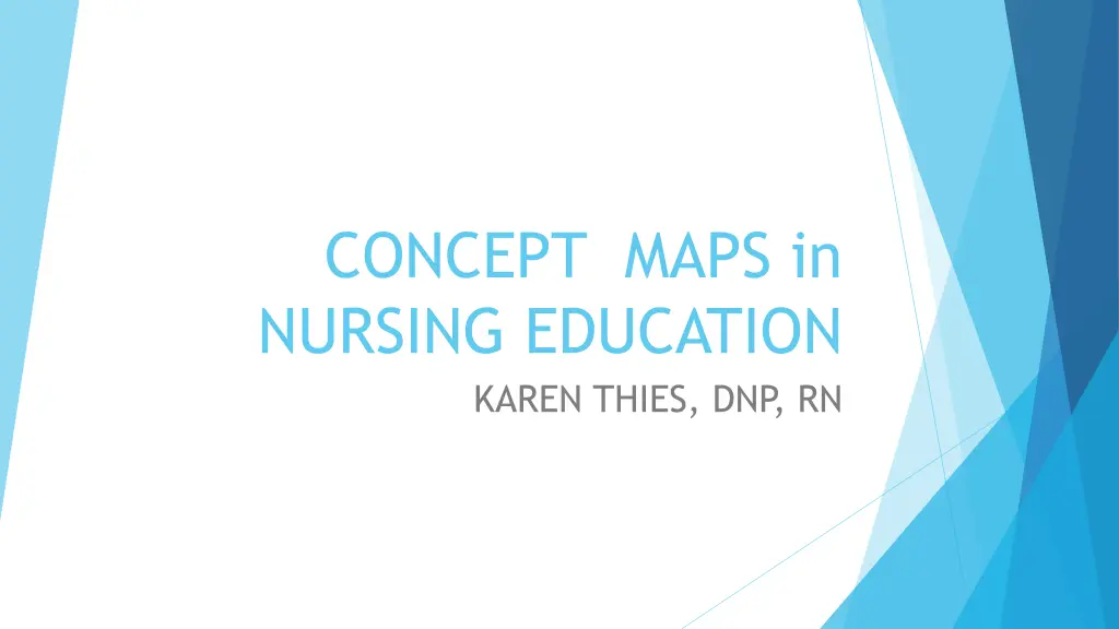 concept maps in nursing education karen thies n.w