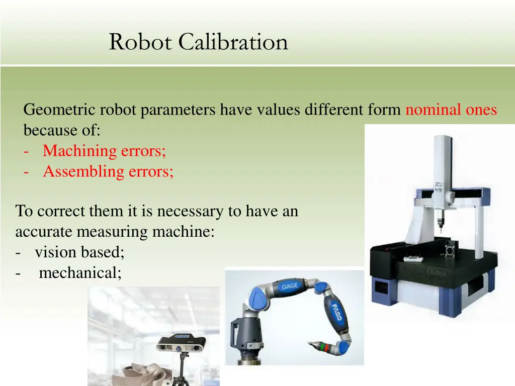 robot calibration n.w
