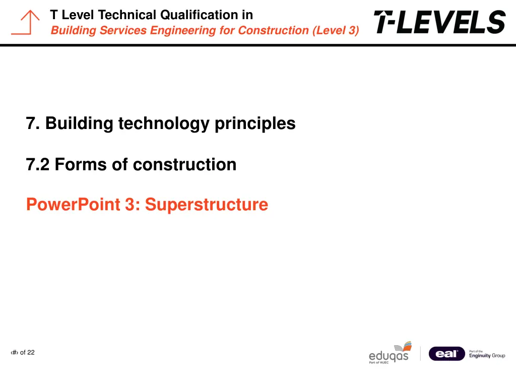 t level technical qualification in building n.w