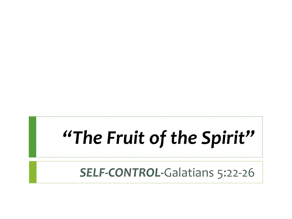 the fruit of the spirit n.w