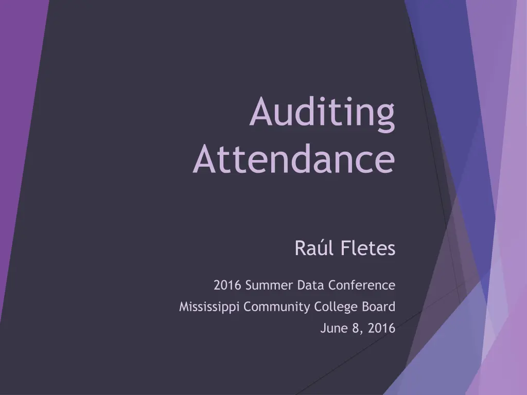auditing attendance n.w