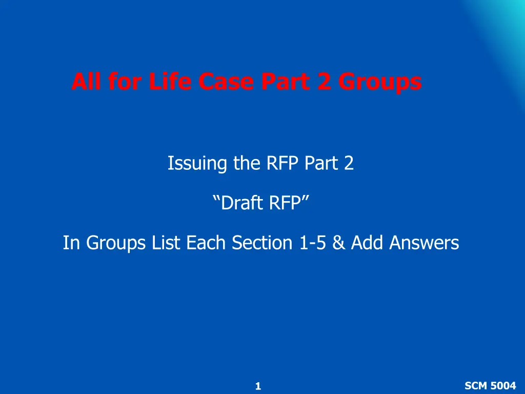 all for life case part 2 groups n.w