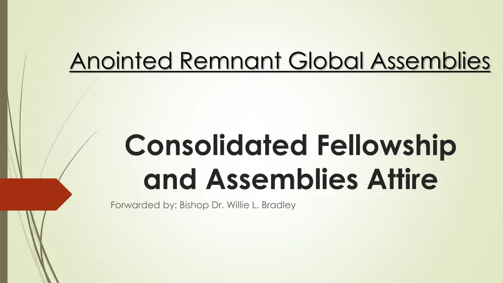 anointed remnant global assemblies n.w