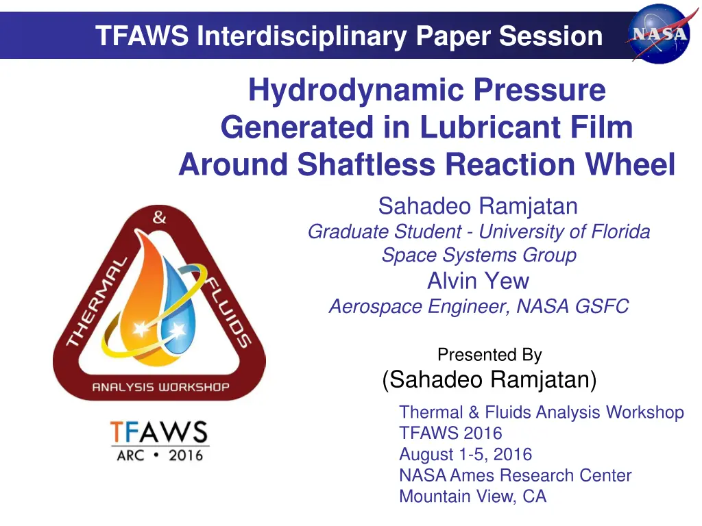 tfaws interdisciplinary paper session n.w