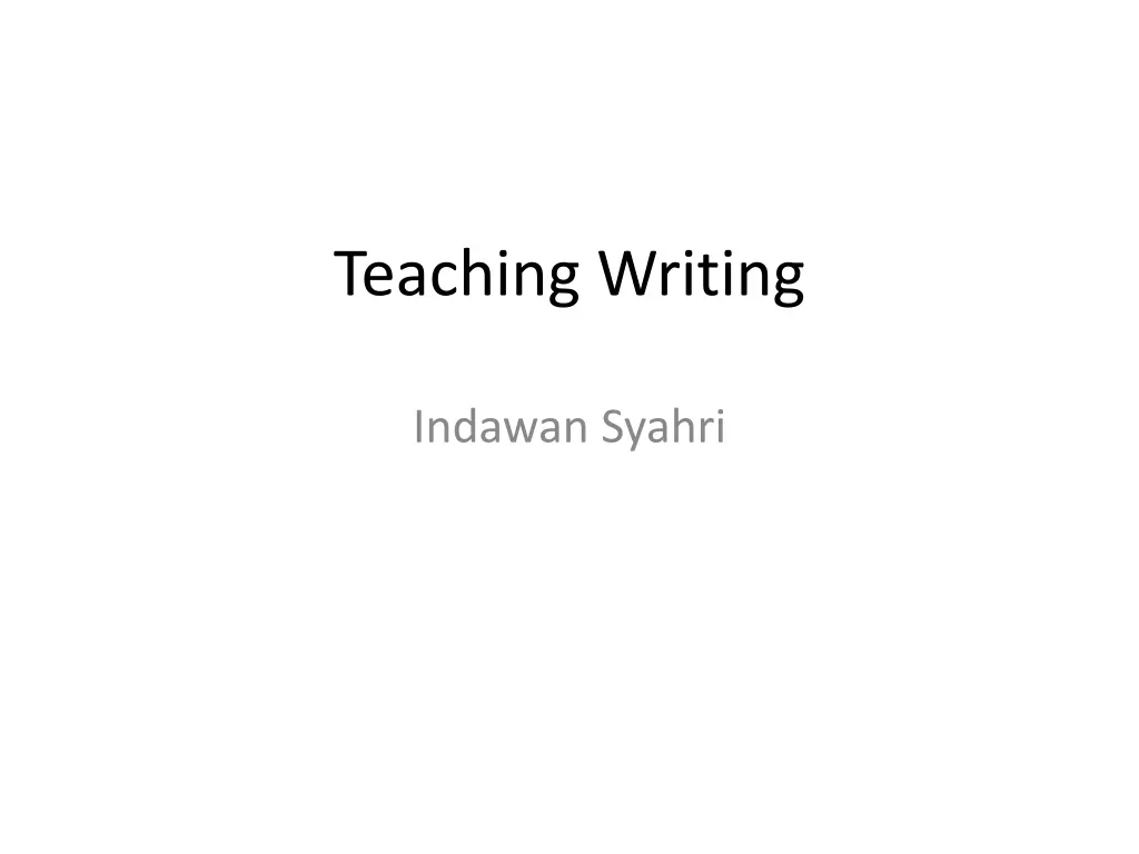 teaching writing n.w