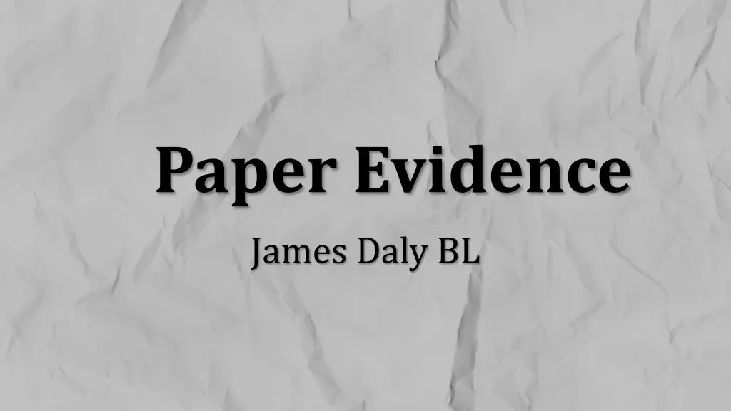 paper evidence n.w