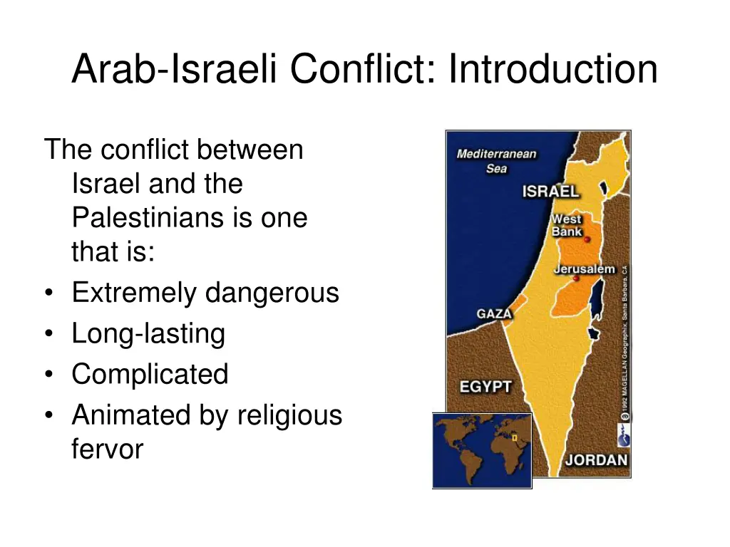 arab israeli conflict introduction n.w