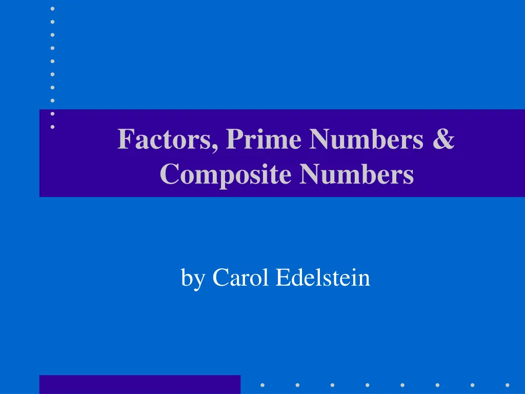 factors prime numbers composite numbers n.w