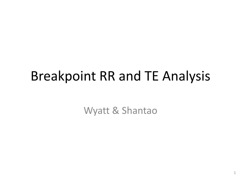 breakpoint rr and te analysis n.w
