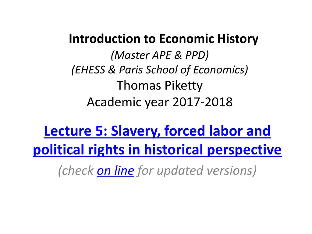 introduction to economic history master n.w