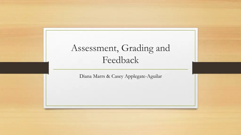 assessment grading and feedback n.w