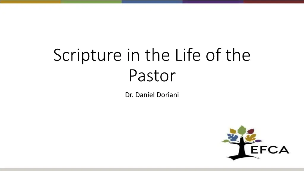 scripture in the life of the pastor n.w