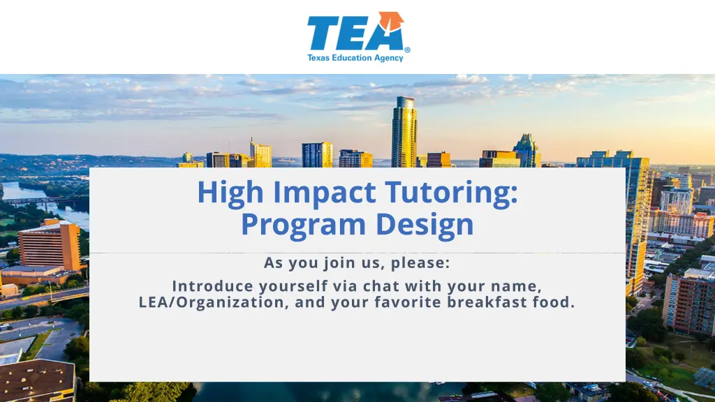 high impact tutoring program design n.w