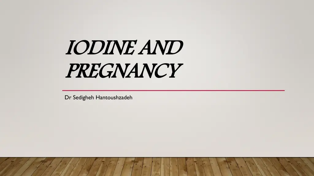 iodine and pregnancy n.w