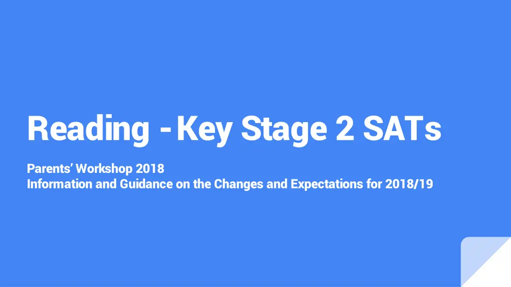 reading key stage 2 sats n.w