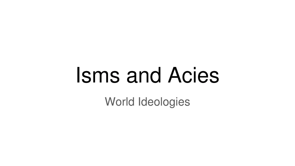isms and acies n.w