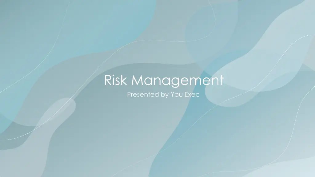 risk management presented by you exec n.w