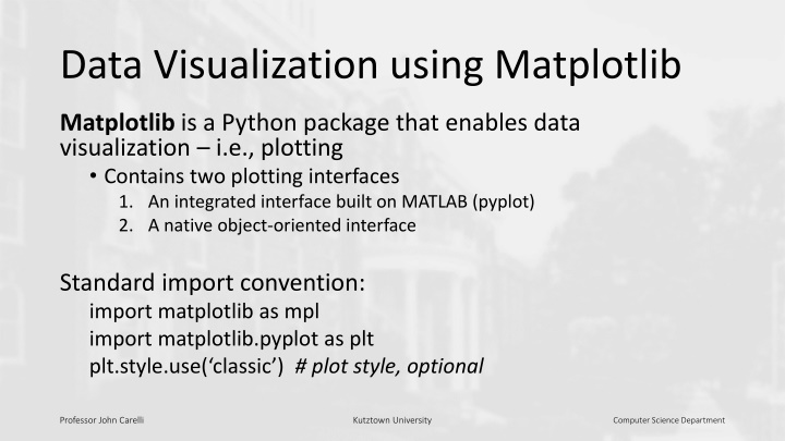 Data Visualization with Matplotlib in Python