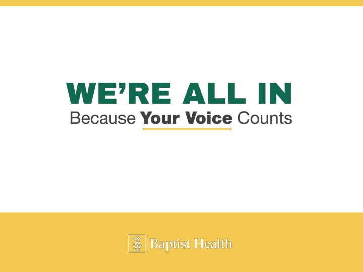 Annual Engagement Survey Results and Analysis at Baptist Health